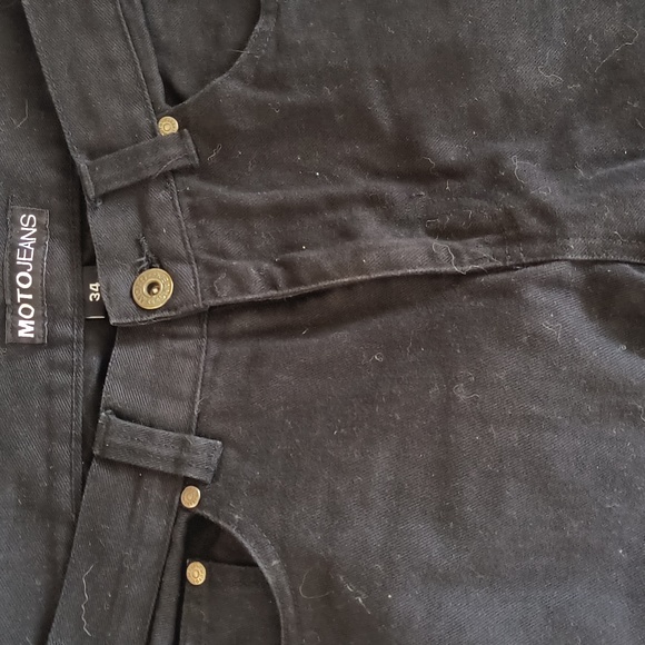 Men's black Moto jeans 34x32 - Picture 1 of 2